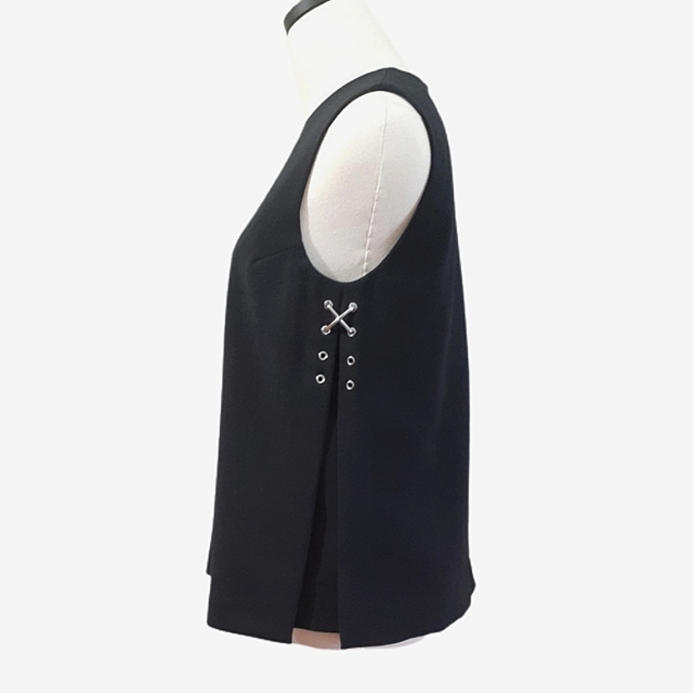 Alexander Wang Sleeveless Top Vest Shell Hardware Silver Embellishments
